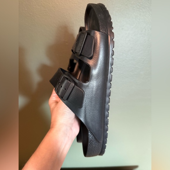 Birkenstock Arizona EVA Black Rubber Slides Sandals Mens Size 44 - Picture 2 of 8